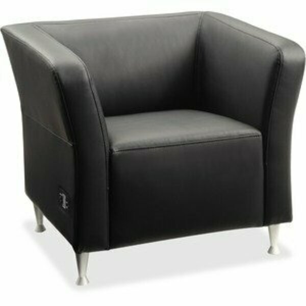 Chair, Lounge, Leath, Squ, Lorell, Mfr#: LLR86916
